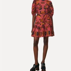 FARM Rio Living bloom short sleeve Mini Dress